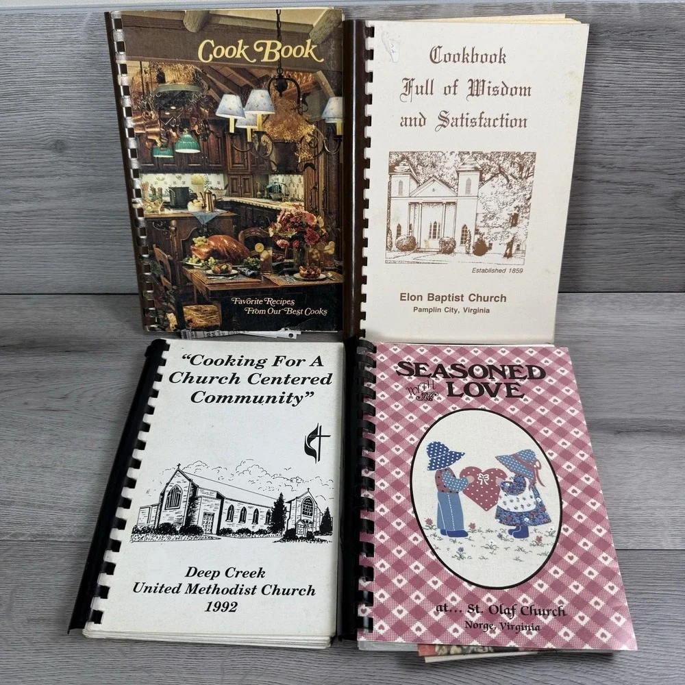 Vintage Virginia Church Community Cookbooks Lot 4 St Olaf Elon Deep Creek VA